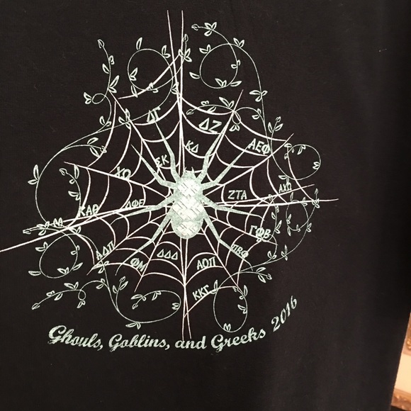 Sorority Greek Halloween 🎃 t-shirt LARGE EUC - Picture 3 of 5